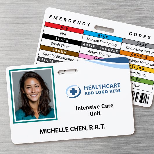 Custom Hospital Employee Photo ID Badge Ausweis