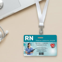 Custom Hospital Medical Employee Photo ID Ausweis