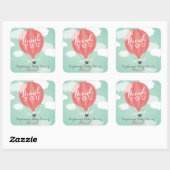 Custom Hot Air Ballon Danke Stickers (Blatt)