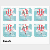 Custom Hot Air Ballon Danke Stickers (Blatt)