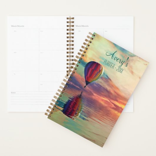 Custom Hot Air Ballon Landschaftlich Aquamarinen W Planer (Anzeige)