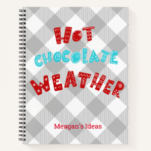 Custom Hot Chocolate Weather Buffalo Kariert Notizblock