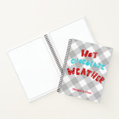 Custom Hot Chocolate Weather Buffalo Kariert Notizblock (Innenseite)
