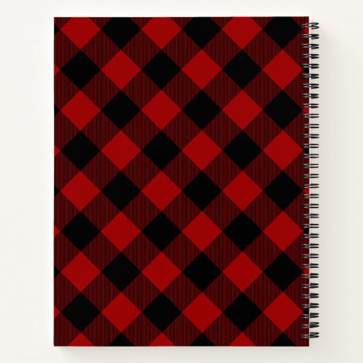 Custom Hot Chocolate Weather Red Buffalo Kariert Notizblock (Rückseite)