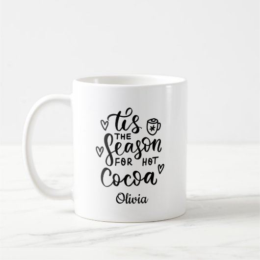 Custom Hot Cocoa Weihnachtsfeier - Personalisierte Kaffeetasse (Links)