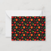 Custom Hot Peppers Illustration Note Card Mitteilungskarte (Rückseite)