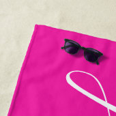 Custom Hot Pink Bachelorettuch Strandtuch (Beispiel)