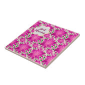 Custom Hot Pink Floral Seamless Pattern  Fliese (Seite)