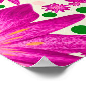 Custom Hot Pink Floral Seamless Pattern  Poster (Ecke)