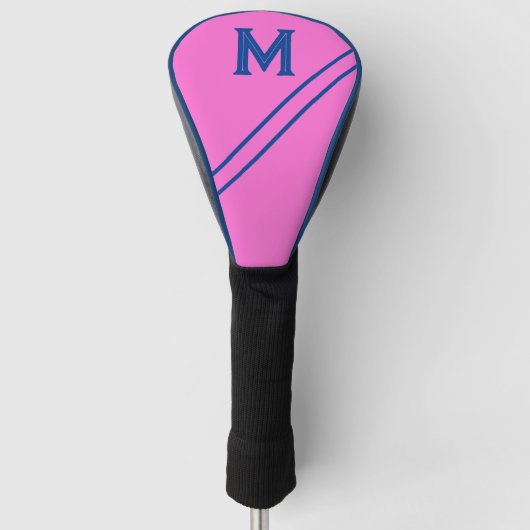 Custom Hot Pink Golf Club Head Cover Headcover (Vorderseite)