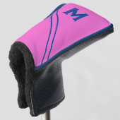 Custom Hot Pink Golf Putter Head Cover Golf Headcover (3/4 Vorderseite)