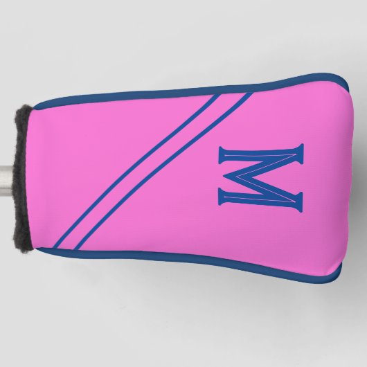 Custom Hot Pink Golf Putter Head Cover Headcover (Vorderseite)