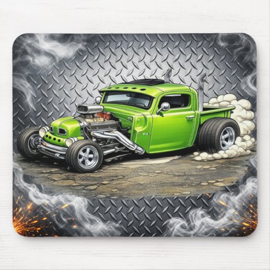 Custom Hot Rod Mouse Pad – Classic Car Enthusiast  Mousepad (Vorne)
