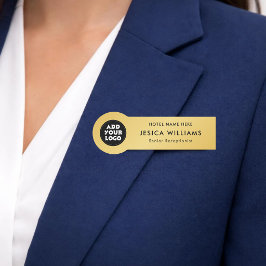 Custom Hotel Logo Name Tag with Job Title Namensschild