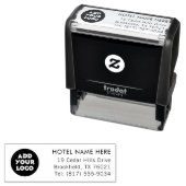 Custom Hotel Logo Return Address Self-Inking Stamp Permastempel (Beispiel)