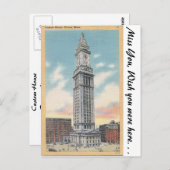 Custom House, Boston, Mass. Postkarte (Vorne/Hinten)