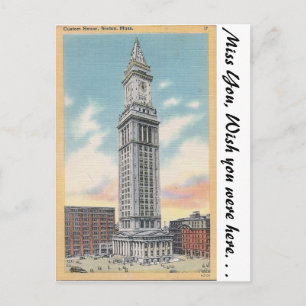 Custom House, Boston, Mass. Postkarte