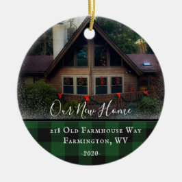 Custom House Foto First Xmas neue Zuhause Familien Keramik Ornament
