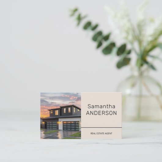 Custom House Foto - Real Anwesen Agent Visitenkarte (Stehend Vorderseite)