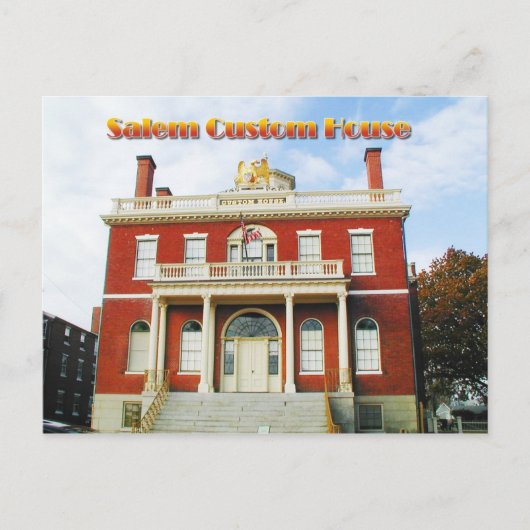 Custom House, Salem, Massachusetts Postkarte (Vorderseite)