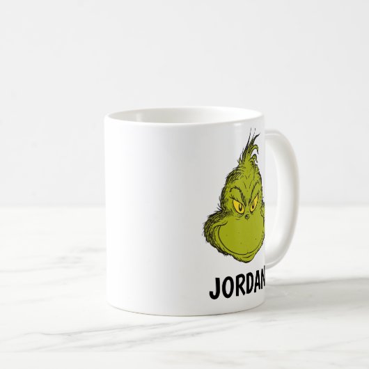 Custom How Grinch Stole Weihnachts Classic Grinch Kaffeetasse (VorderseiteRechts)