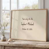 Custom “How Lucky We Are” Wedding Sign Wall Art  Poster