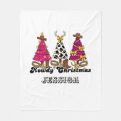 Custom Howdy Christmas Blanket Fleecedecke (Vorderseite)