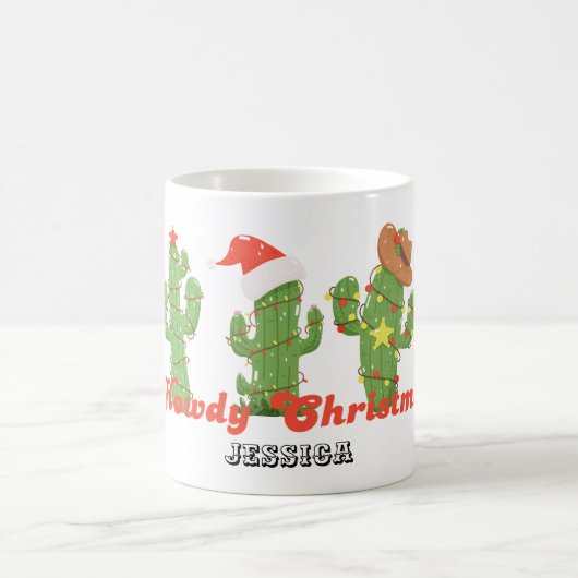 Custom Howdy Weihnachts-Tasse Kaffeetasse (Mittel)