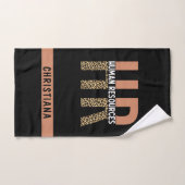 Custom HR Human Resources Leopard Print HR Geschen Handtuch (Handtuch)