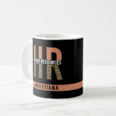 Custom HR Human Resources Leopard Print HR Geschen Kaffeetasse (Vorderseite Links)
