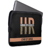 Custom HR Human Resources Leopard Print HR Geschen Laptopschutzhülle (Vorne Rechts)