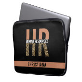 Custom HR Human Resources Leopard Print HR Geschen Laptopschutzhülle (Vorderseite Links)