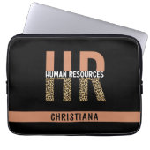 Custom HR Human Resources Leopard Print HR Geschen Laptopschutzhülle (Vorderseite)