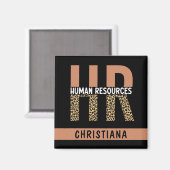 Custom HR Human Resources Leopard Print HR Geschen Magnet (Vorderseite/Rückseite)