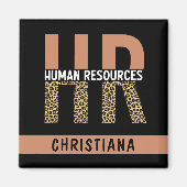 Custom HR Human Resources Leopard Print HR Geschen Magnet (Vorne)