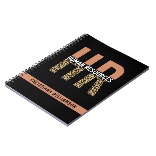 Custom HR Human Resources Leopard Print HR Geschen Notizblock (Linke Seite)