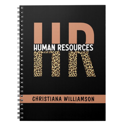 Custom HR Human Resources Leopard Print HR Geschen Notizblock (Vorderseite)