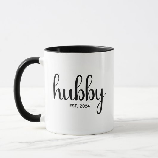 Custom Hubby EST Year Couple Wedding Anniversary Tasse (Links)