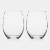 Custom Hubby und Wifey Atemberaubend Weinglas Ohne Stiel (Links)