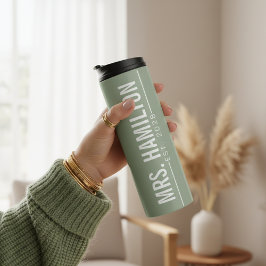 Custom Hubby & Wifey Wedding Tumbler for Newlyweds Thermosbecher