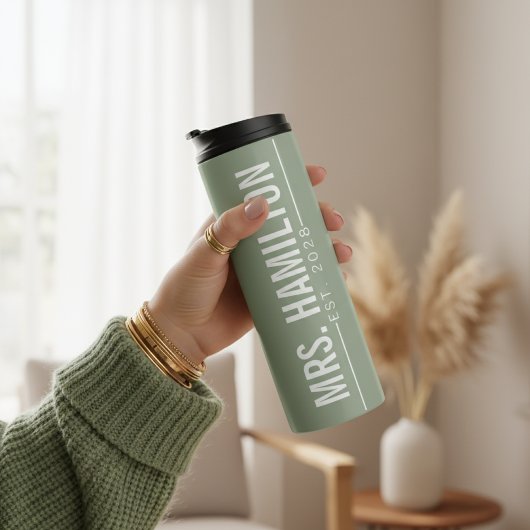 Custom Hubby & Wifey Wedding Tumbler for Newlyweds Thermosbecher