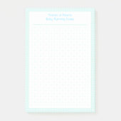 Custom Hübsch Blue Dot Grid New Baby Plan Planer Post-it Klebezettel (Vorderseite)