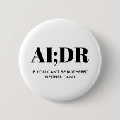 Custom Human Authors Anti AI DR  Button (Vorderseite)