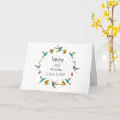 Custom Hummingbird Birthday Card Karte (Gelbe Blume)