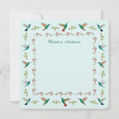 Custom Hummingbird Border Mitteilungskarte (Vorderseite)