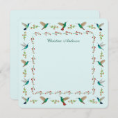 Custom Hummingbird Border Mitteilungskarte (Vorne/Hinten)
