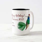 Custom Hummingbird Christmas Zweifarbige Tasse (VorderseiteRechts)