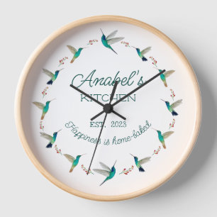 Custom Hummingbird Clock Uhr
