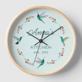 Custom Hummingbird Clock Uhr (Vorderseite)