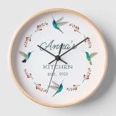 Custom Hummingbird Clock Uhr (Vorderseite)